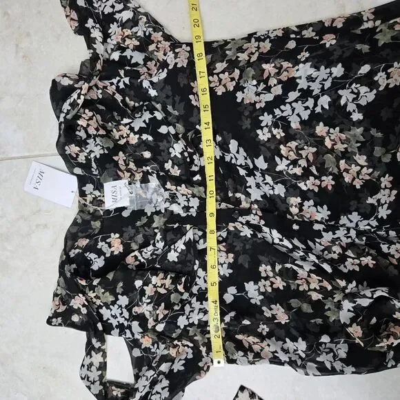 Misa Patia Tie-Neck Blouse Floral Long Sleeve Size Small NWT - Picture 7 of 9